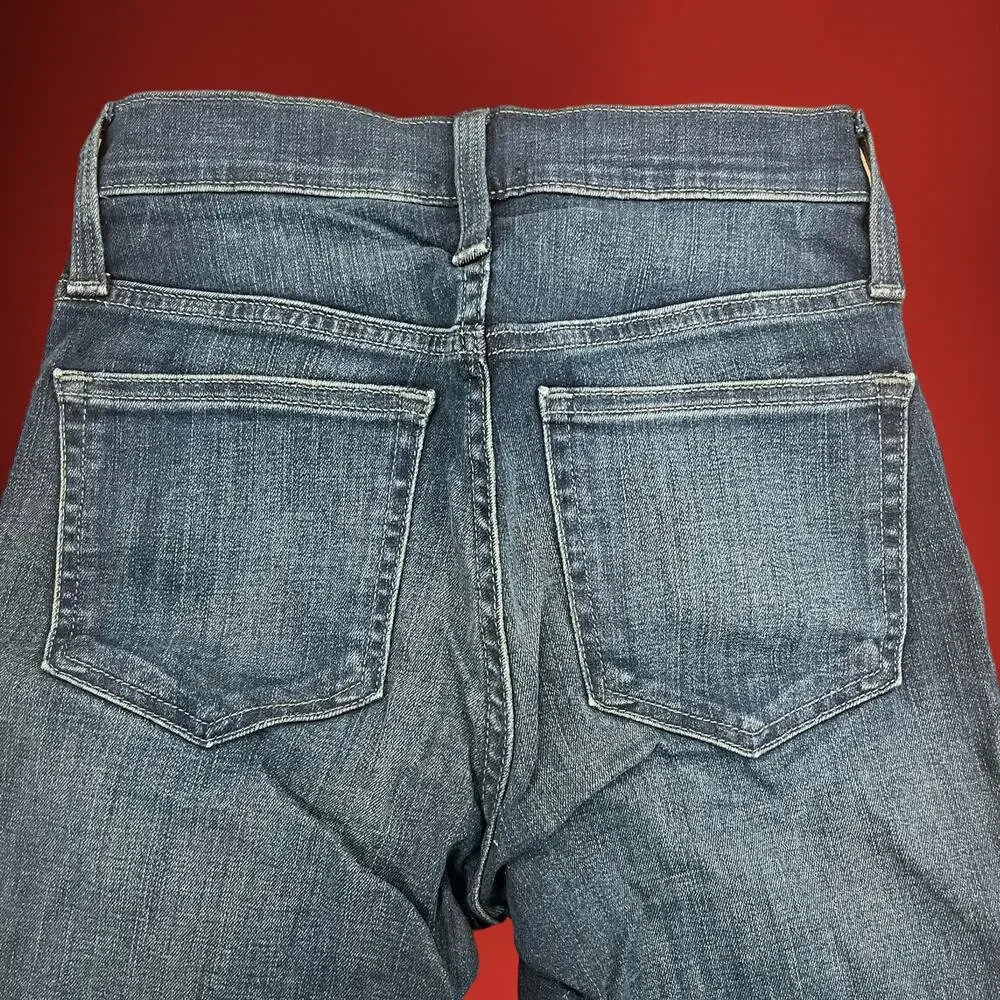 J. Crew Skinny Jeans Denim 9” Toothpick Re-Imagined Size 24 Dark Wash Y2K 90's